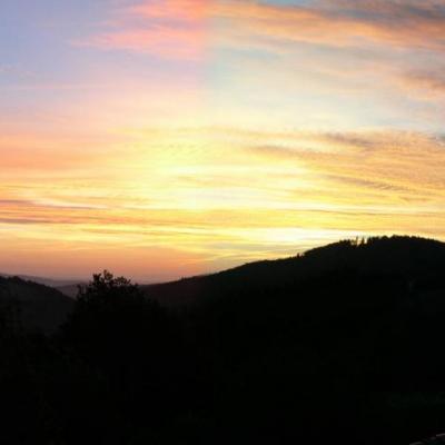 Vue de la terrasse, chambre du bois Dorey